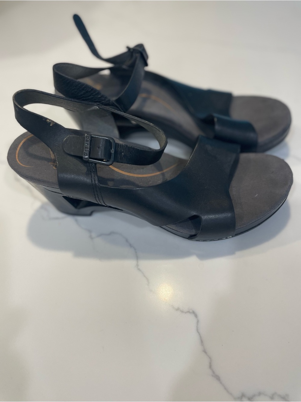Dansko Black sandals size 7